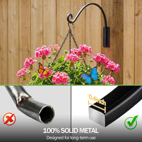 AJART Hanging Plant Hanger 22-inch bracket supports baskets with stability