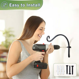 AJART includes all hardware for quick, secure installation on wood or masonry.