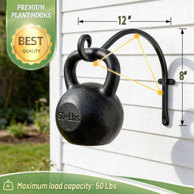 AJART plant bracket outdoor black blends with exterior walls.