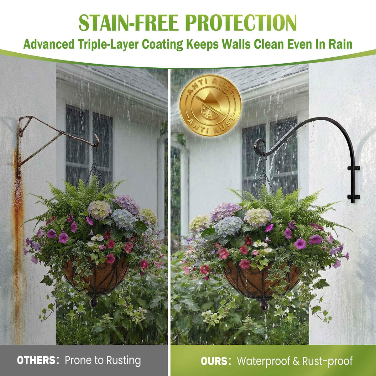 AJART wall-mount bracket keeps bird feeders steady.