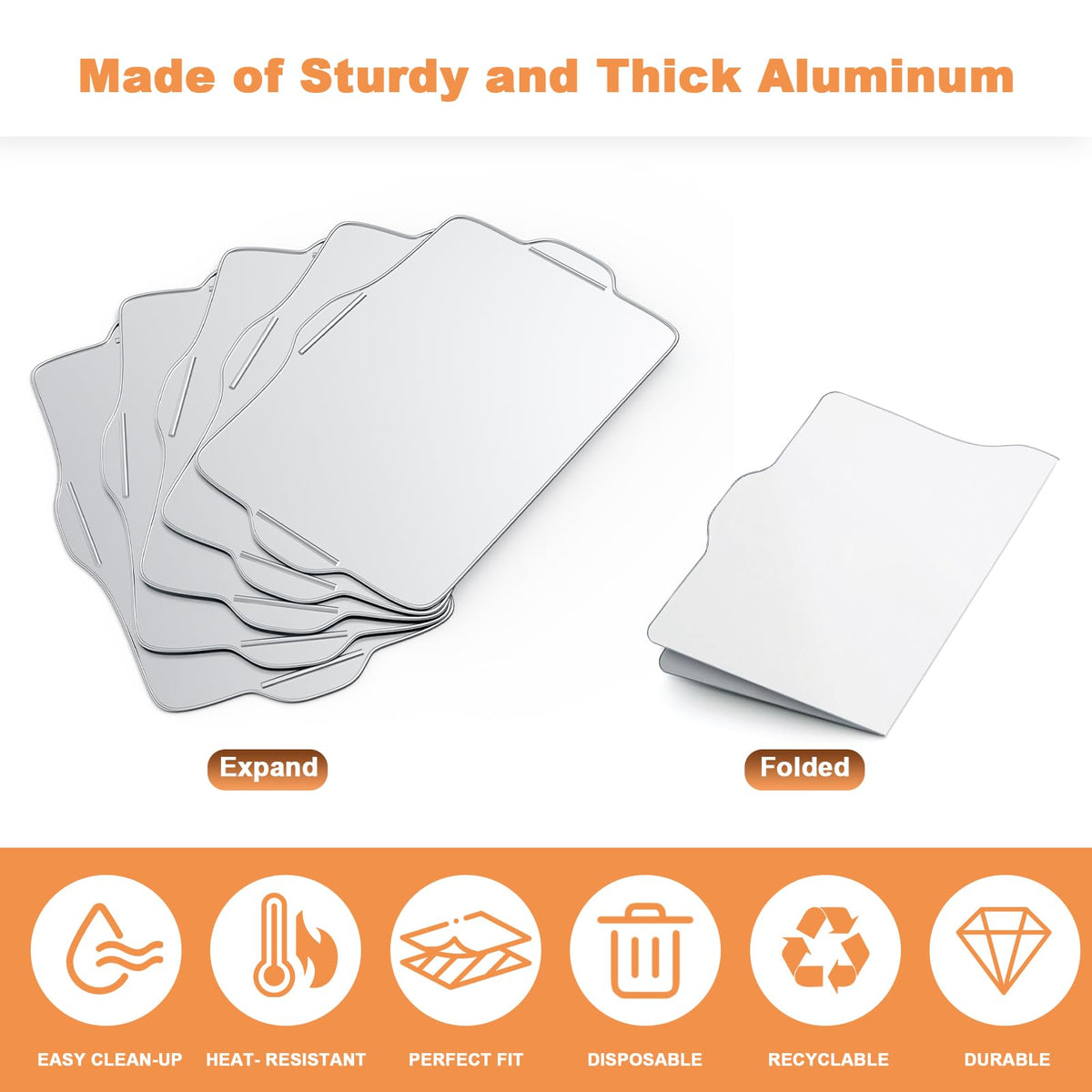 AJinTeby liners suitable for camping and picnic barbecues with less cleanup.