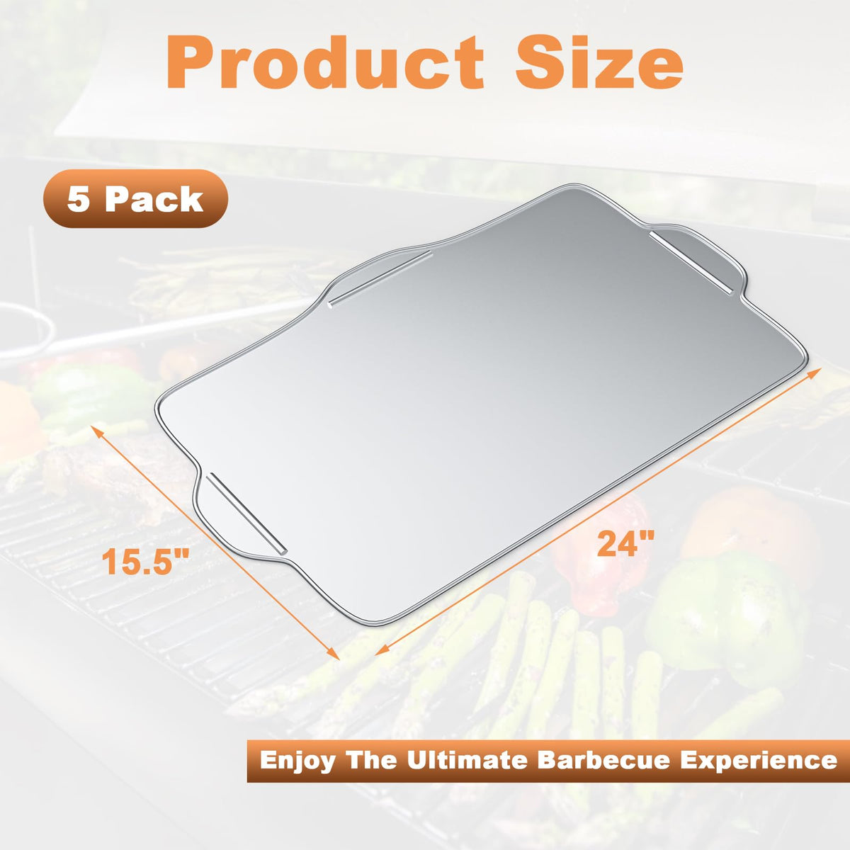 Raising-edge design traps grease and protects the drip tray with AJinTeby liners.