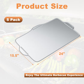 Raising-edge design traps grease and protects the drip tray with AJinTeby liners.