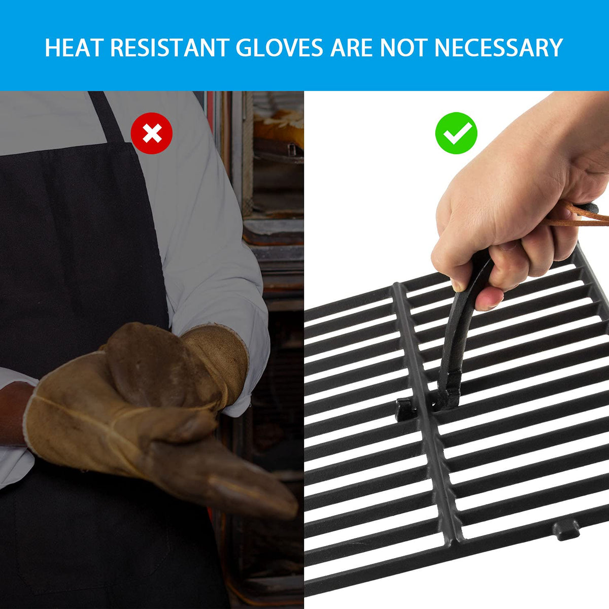 AJinTeby kamado grill grate lifter aids safe, one-handed adjustments.