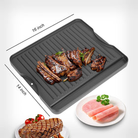 AJinTeby recessed-fat-drain design helps reduce excess fat while cooking