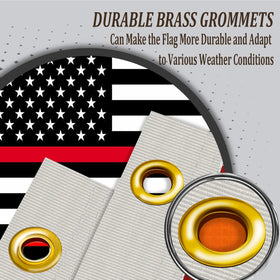 AJJSUE flag features two brass grommets for secure outdoor mounting.