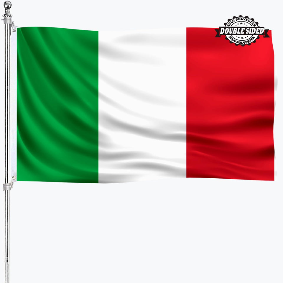 AJJSUE Italy flag 3x5 double-sided outdoor display with durable construction