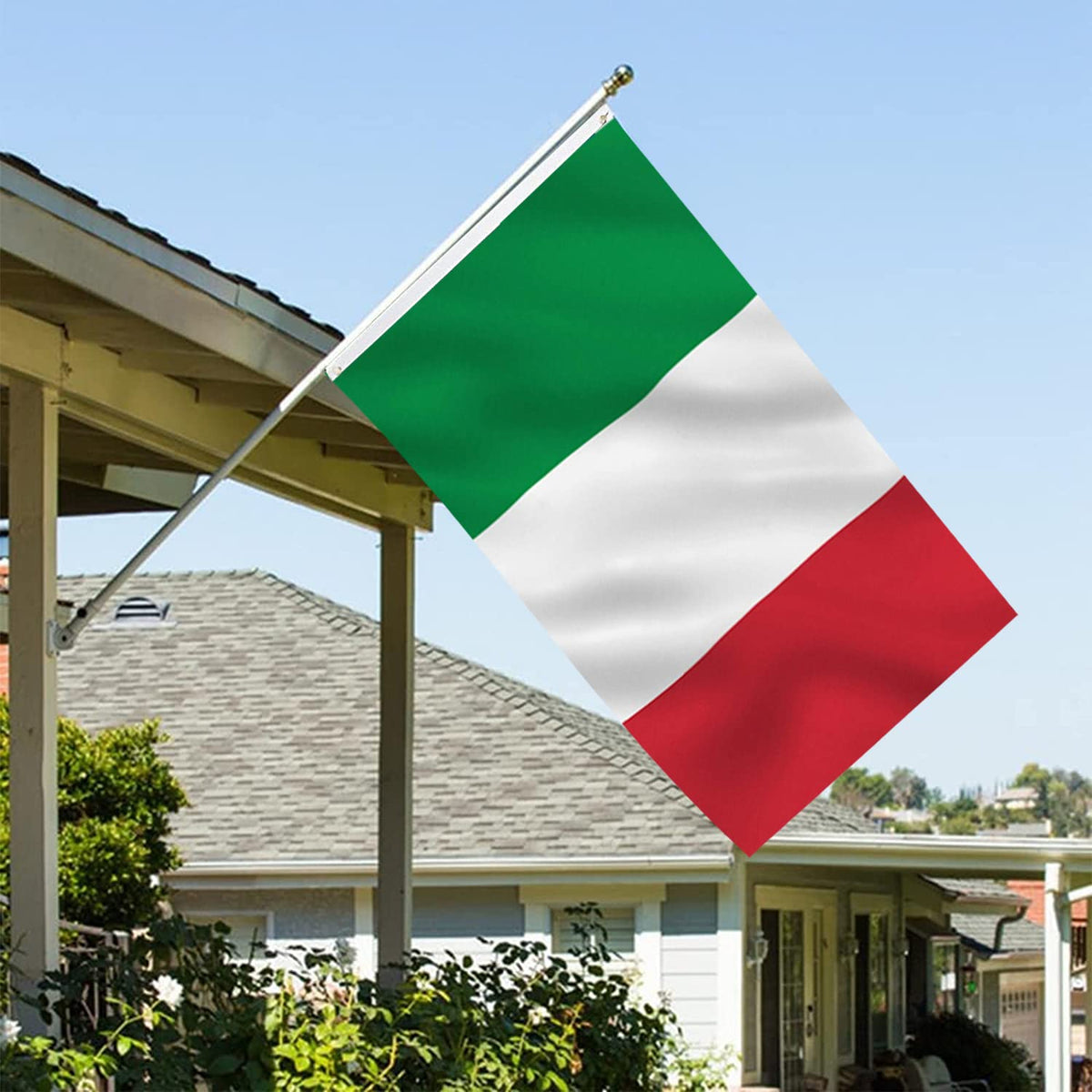 AJJSUE Italy flag brass grommets for secure hanging and durability
