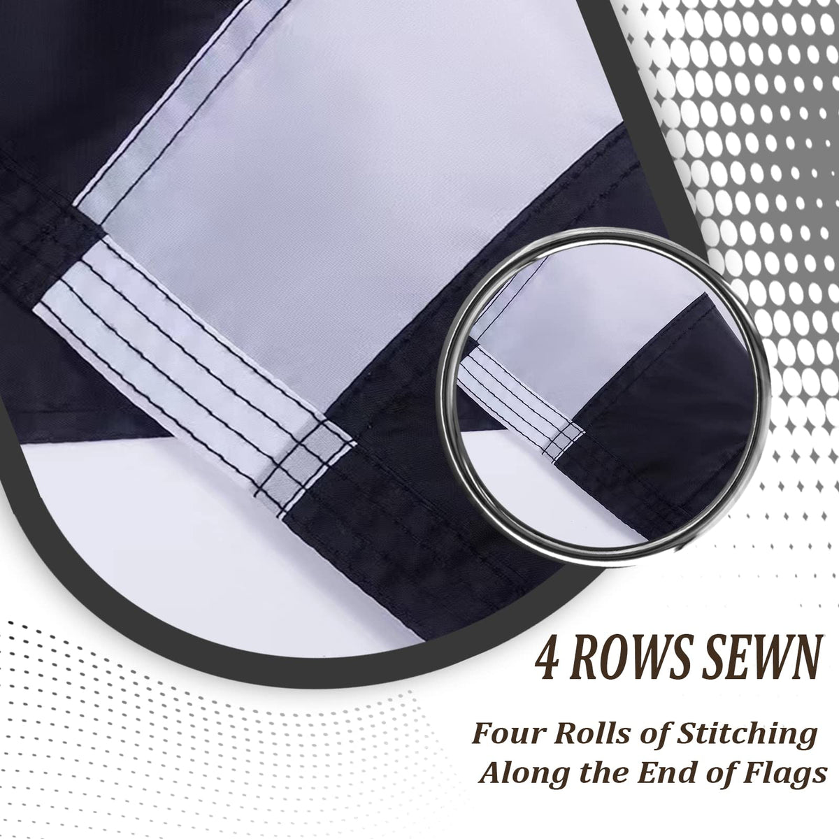 AJJSUE weather-resistant colors keep the red line flag vivid in sun and rain.