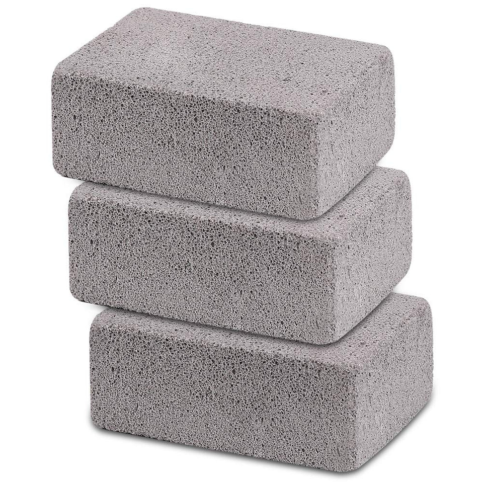 Ajmyonsp griddle cleaning brick 3-pack for safe, non-scratch cleaning on hot surfaces.