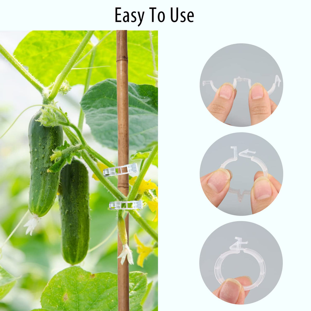 AK1980 garden clips help plants grow upright, improving air flow and healthier fruiting