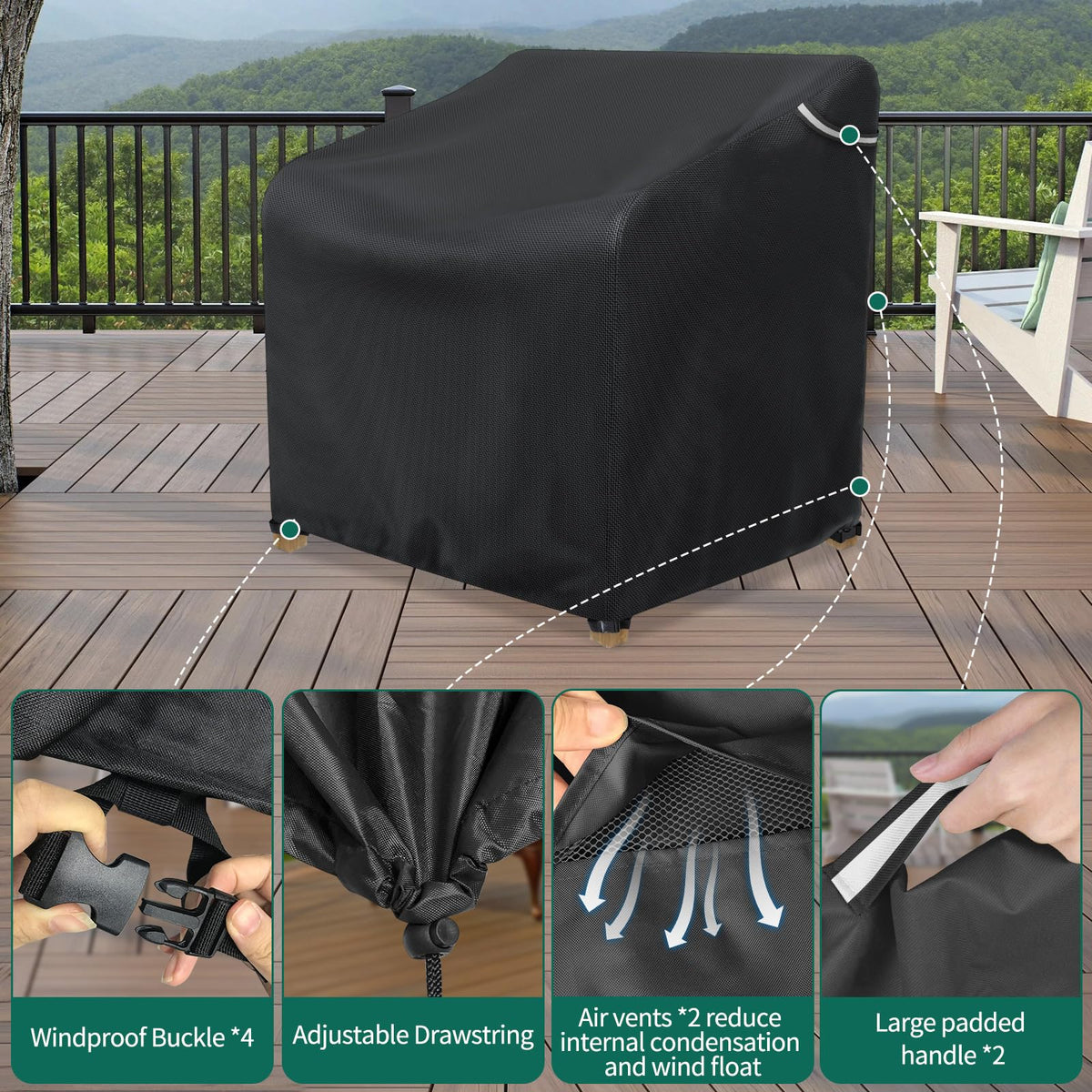 AKEfit integrated vents help reduce condensation while keeping the chair dry.