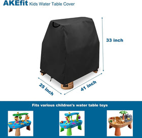 AKEfit Kids Water Table Cover buckle-straps secure against wind.