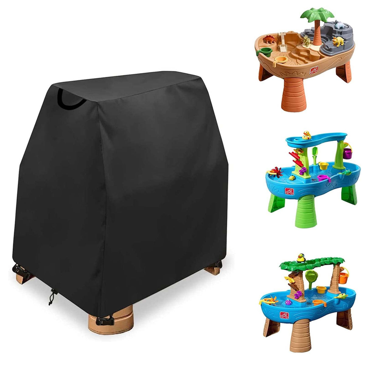 AKEfit Kids Water Table Cover with waterproof-dustproof fabric protecting your outdoor play table.