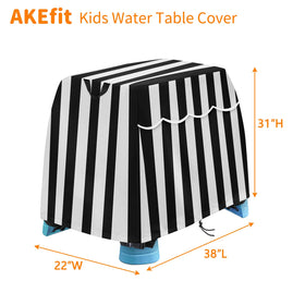 AKEfit weatherproof cover shields water table toys from rain and UV exposure.