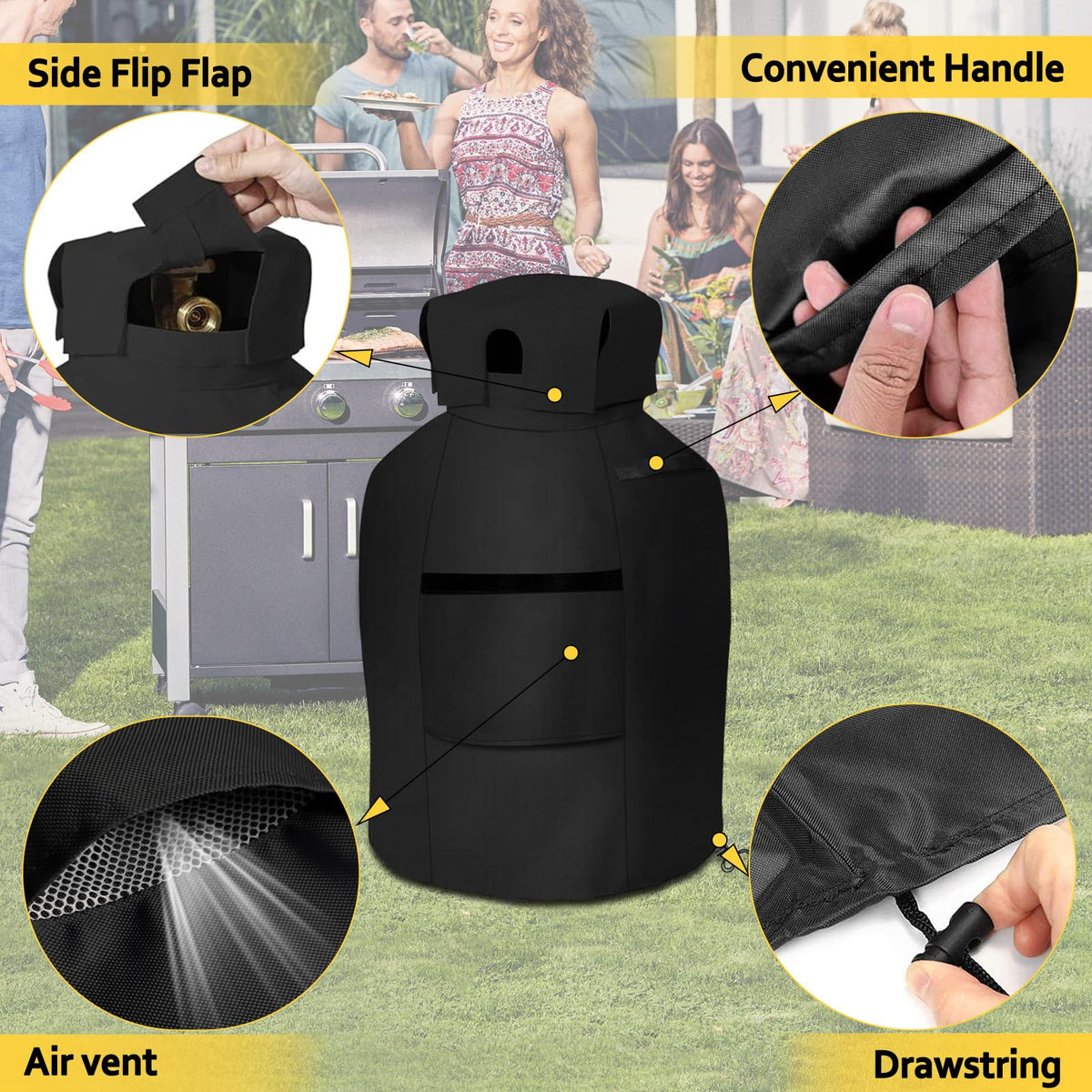 AKEfit propane cover dimensions 7x13x19-5 fit standard tanks.