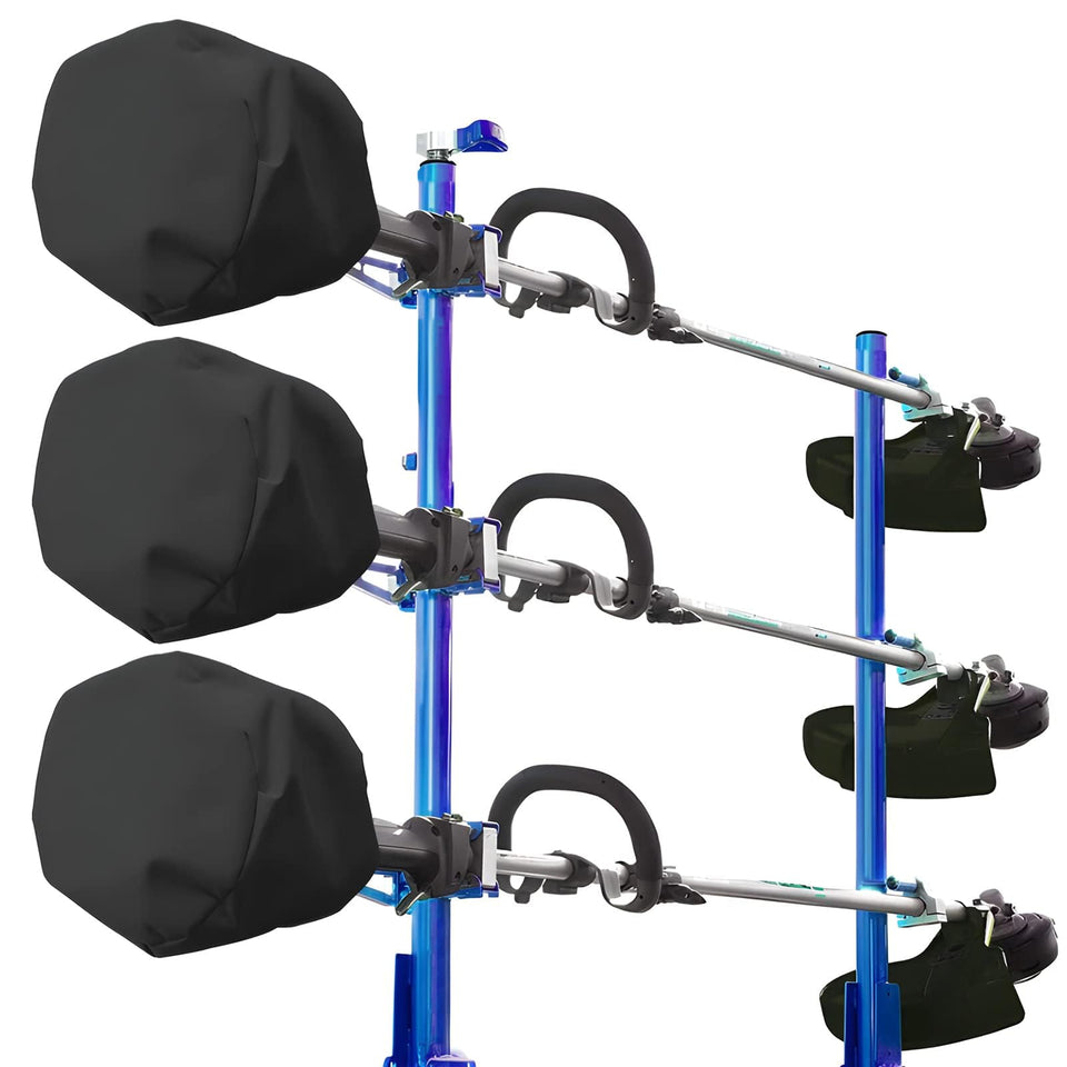 AKEfit Trimmer Engine Cover heavy-duty black protects tools from weather and debris.