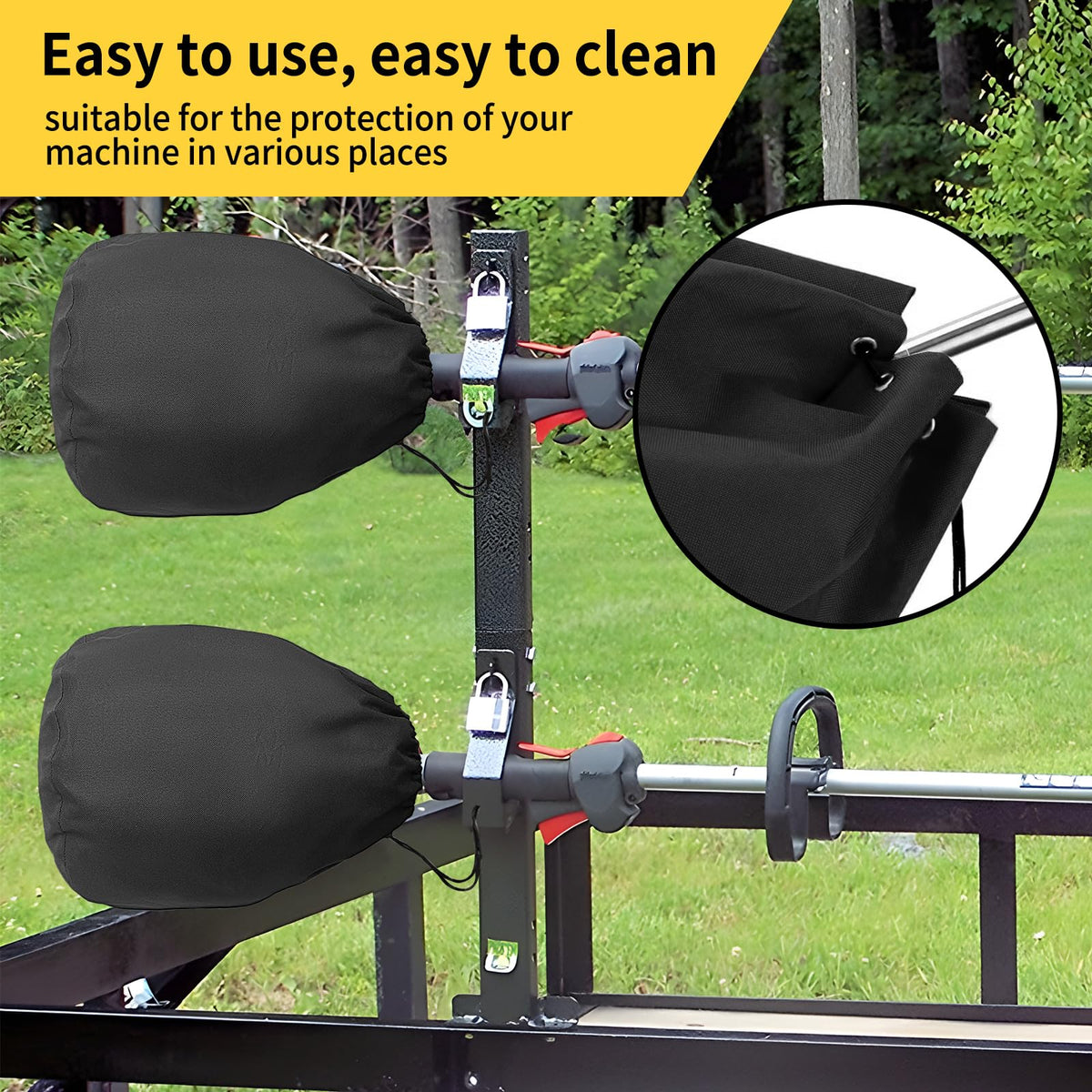 AKEfit trimmer engine cover demonstrates wide compatibility across weed eaters, edgers, pole saws, and more.