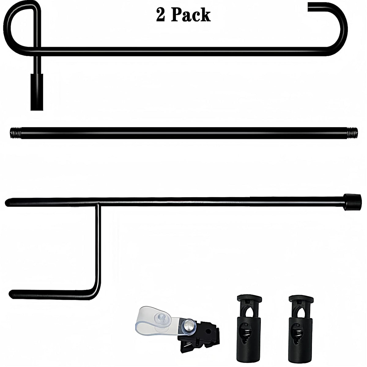 Complete set includes flag stoppers for secure positioning.