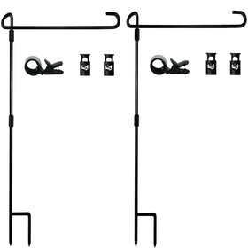 Akeydeco garden flag stand for outdoor use keeps flags upright in wind