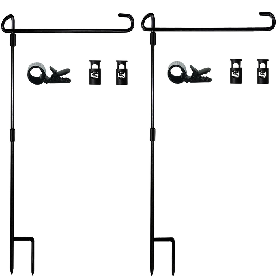 Akeydeco garden flag stand for outdoor use keeps flags upright in wind