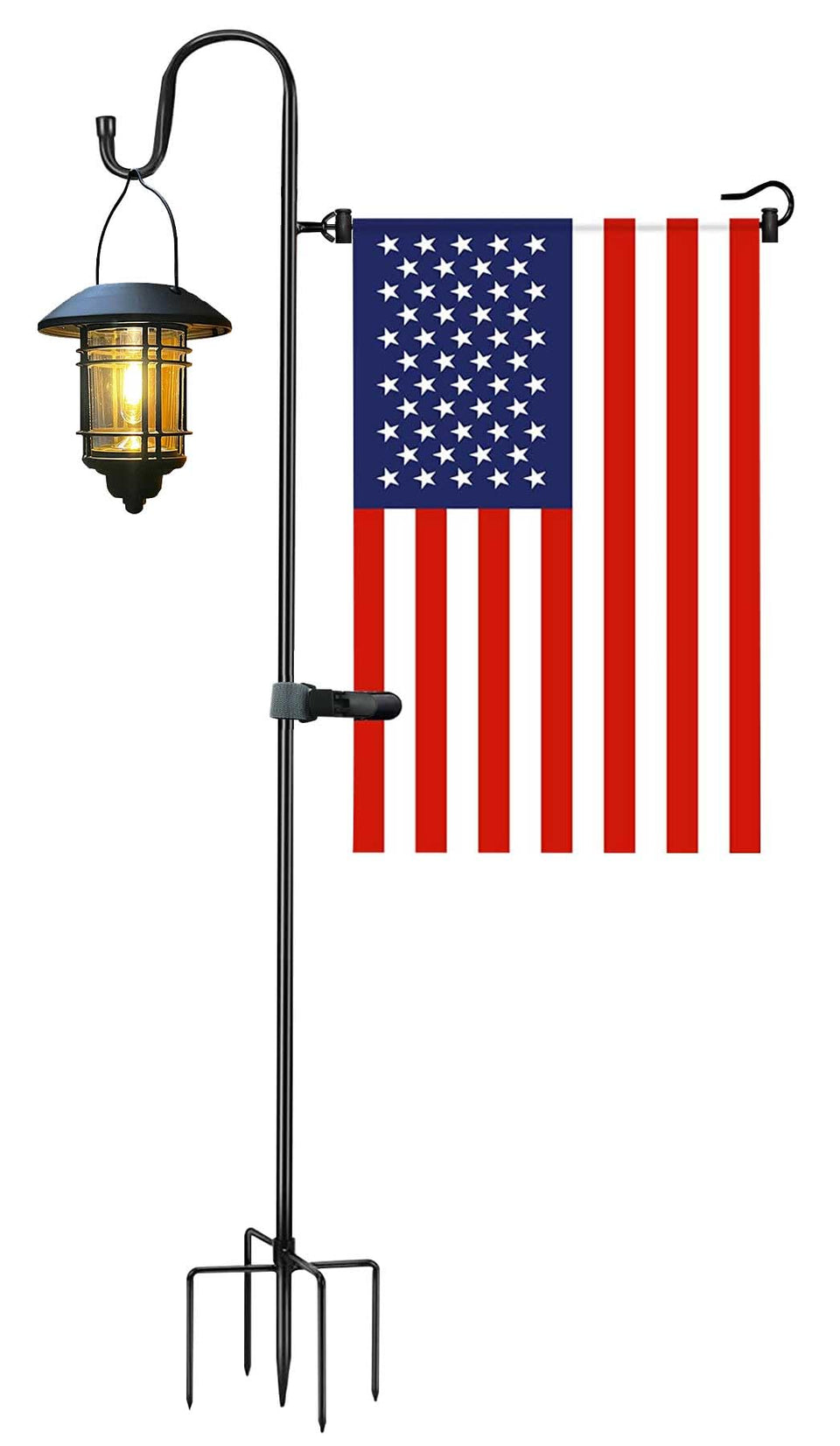 Akeydeco garden flag stand keeps flags steady in wind