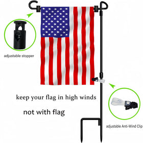 Akeydeco removable 3 piece flagpole for easy storage