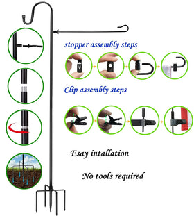 Akeydeco removable 3-piece pole stores compactly