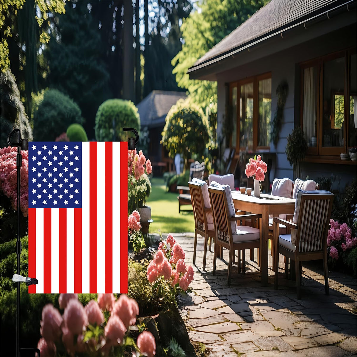 Akeydeco rust-proof flag pole ready for year-round outdoor use