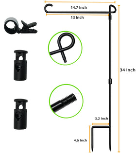 Akeydeco rust-proof metal flagpole offers durable, long-lasting display