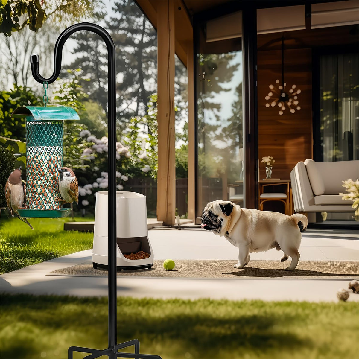 Powder-coated finish resists rust for long-lasting garden use.