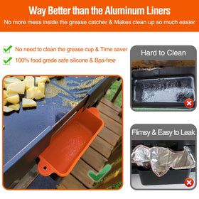 AKSDTH dishwasher-safe liners simplify grill cleanup after cooking sessions.