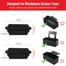 AKSDTH liner in use on a 36-inch Blackstone griddle catching grease
