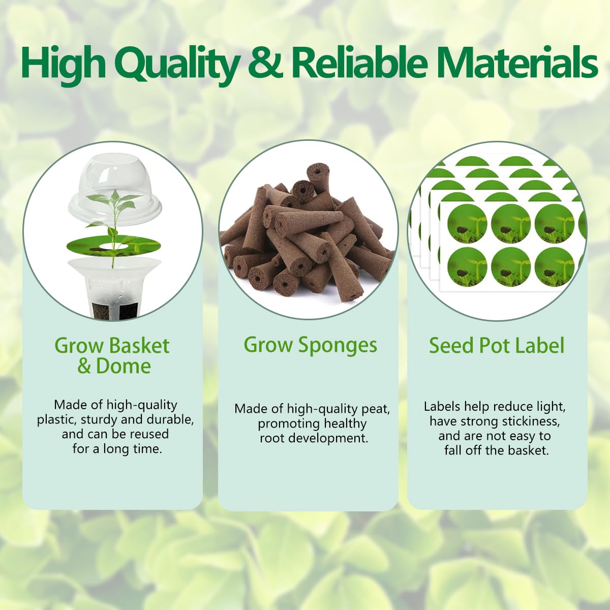 Aksiqee 12 planting baskets and domes offer durable, reusable components