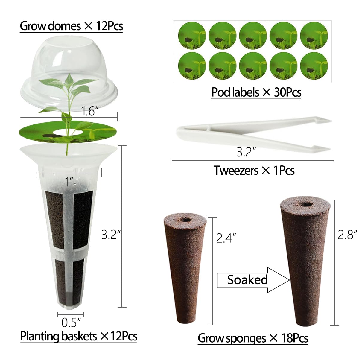 Aksiqee 18 grow sponges provide premium support for healthy plant growth