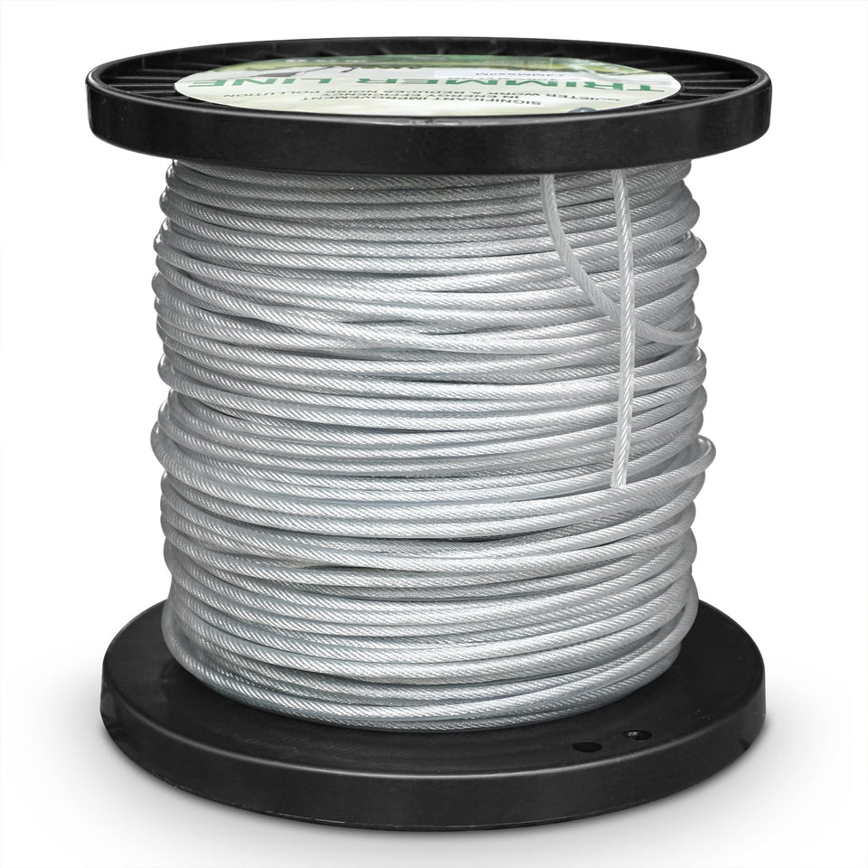 Akuoly steel-core trimmer line for dense weeds and tough growth.