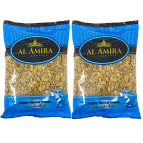 Al Amira Super Melon Seeds bag open, ideal for a quick savory snack