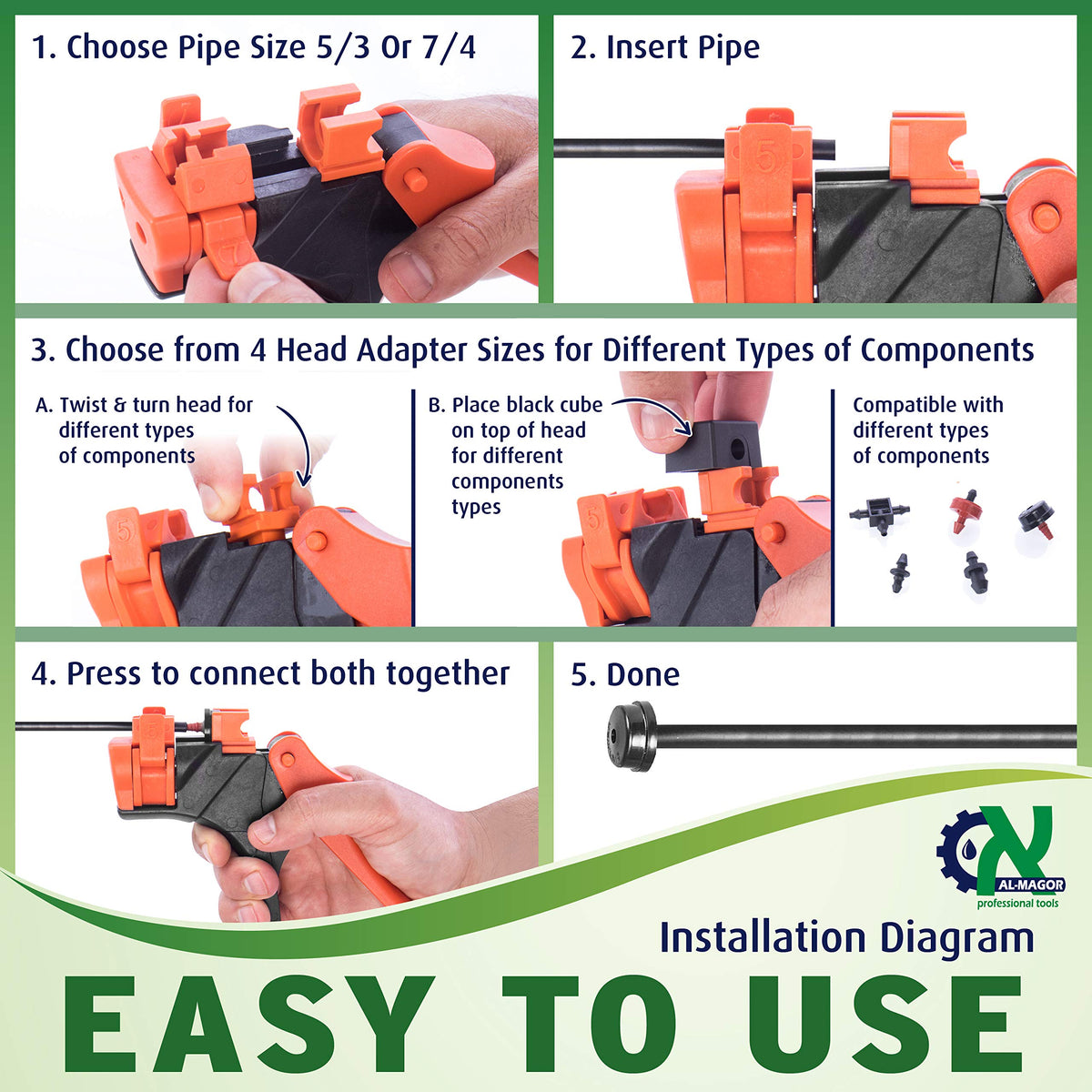 AL-MAGOR sealed packaging protects tools during shipping and storage
