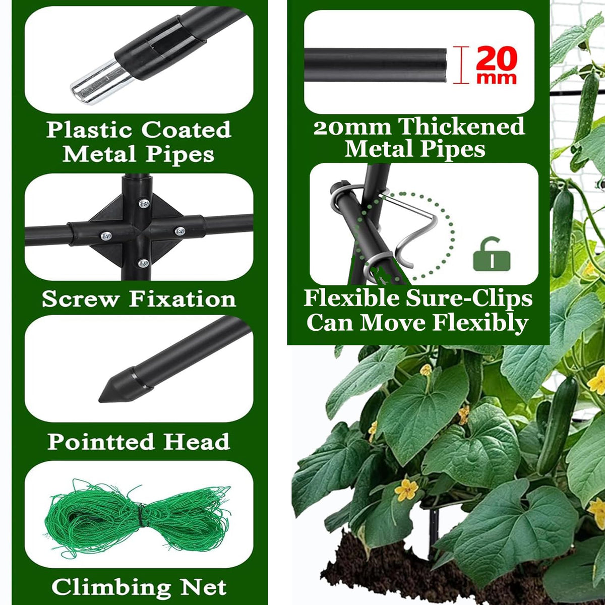 Alabzphsia heavy-fruit support trellis designed for pumpkins, watermelons, and gourds.