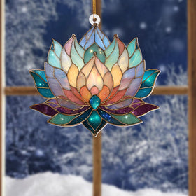 ALADAYQUINQUIT Lotus Suncatcher adds charm for car dashboards and travel.