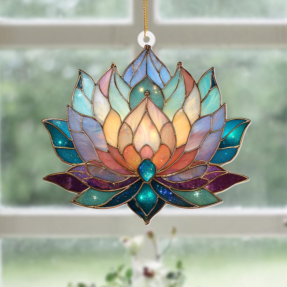 ALADAYQUINQUIT Premium Acrylic Lotus Ornament offers durable, lightweight beauty for indoor display.