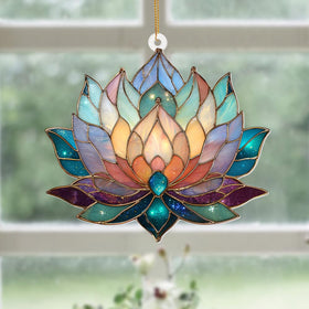 ALADAYQUINQUIT Premium Acrylic Lotus Ornament offers durable, lightweight beauty for indoor display.