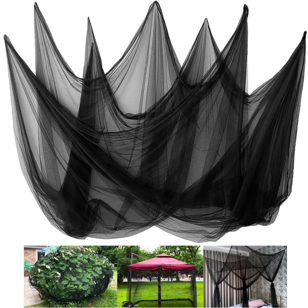 Alaeseje mosquito netting over patio protects crops while staying breathable