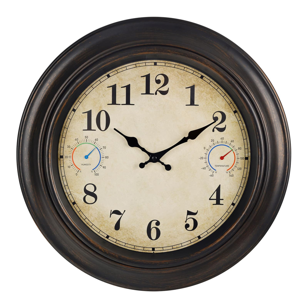 Alarllok 18-inch outdoor clock face offers clear visibility from afar.
