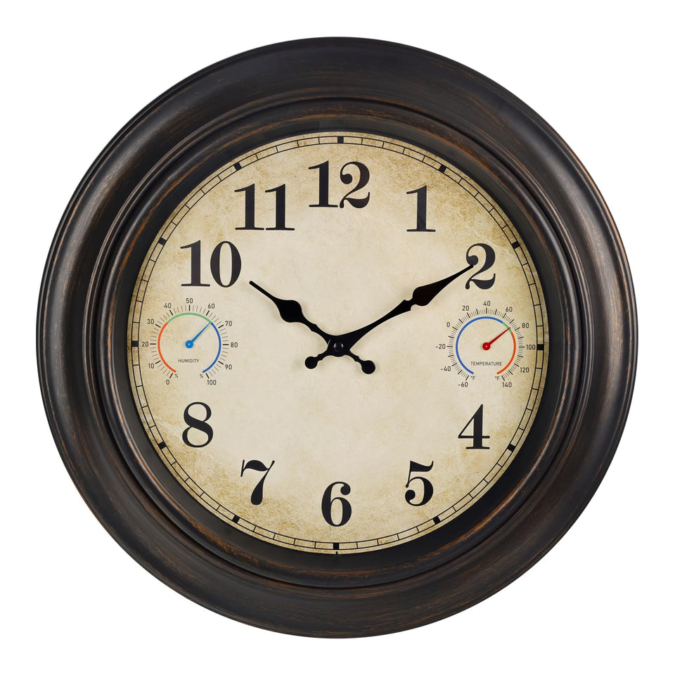Alarllok 18-inch outdoor clock face offers clear visibility from afar.