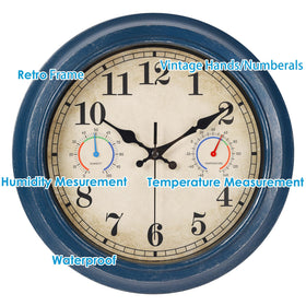 Alarllok blue outdoor clock blends durability with style.