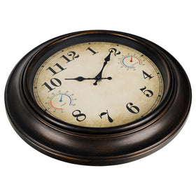 Alarllok outdoor clock hygrometer tracks humidity to help garden care.