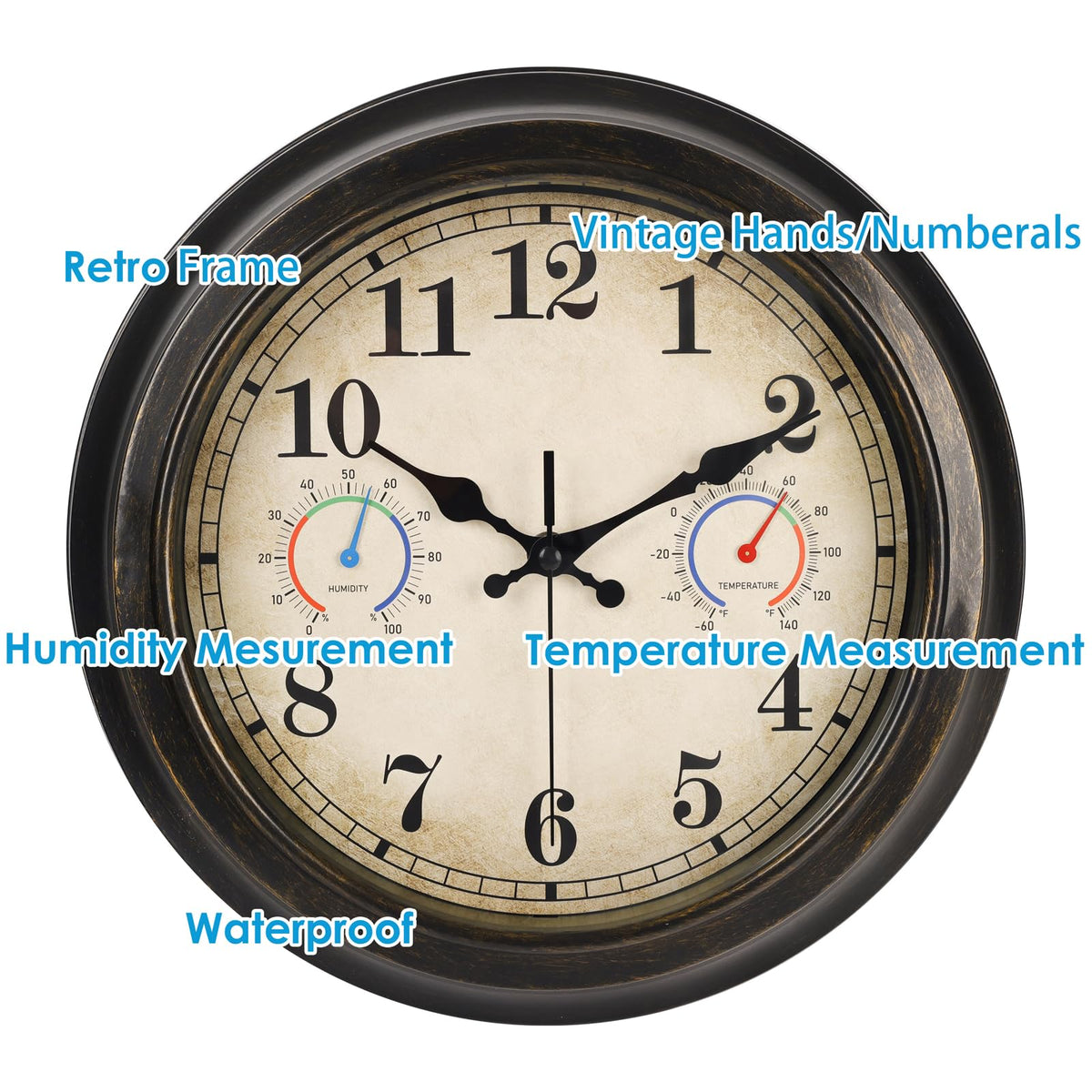 Alarllok clock on patio garden enhances outdoor aesthetics and timekeeping