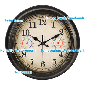 Alarllok clock on patio garden enhances outdoor aesthetics and timekeeping