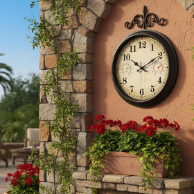 Alarllok retro bronze finish enhances garden or patio decor.